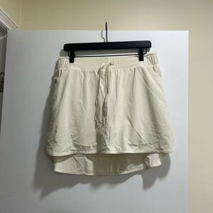 Cream Athletic Skirt